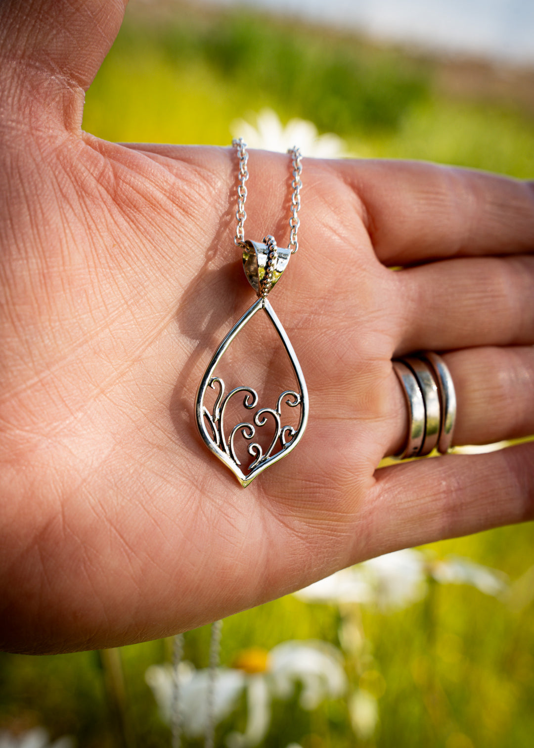 Fiddlehead | Sterling Silver Fern Pendant | Mewali Meadows