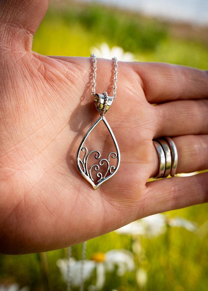Fiddlehead | Sterling Silver Fern Pendant | Mewali Meadows