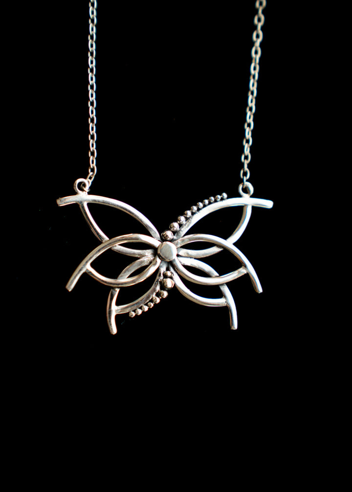 Firefly | Sterling Silver Winged Pendant | Mewali Meadows