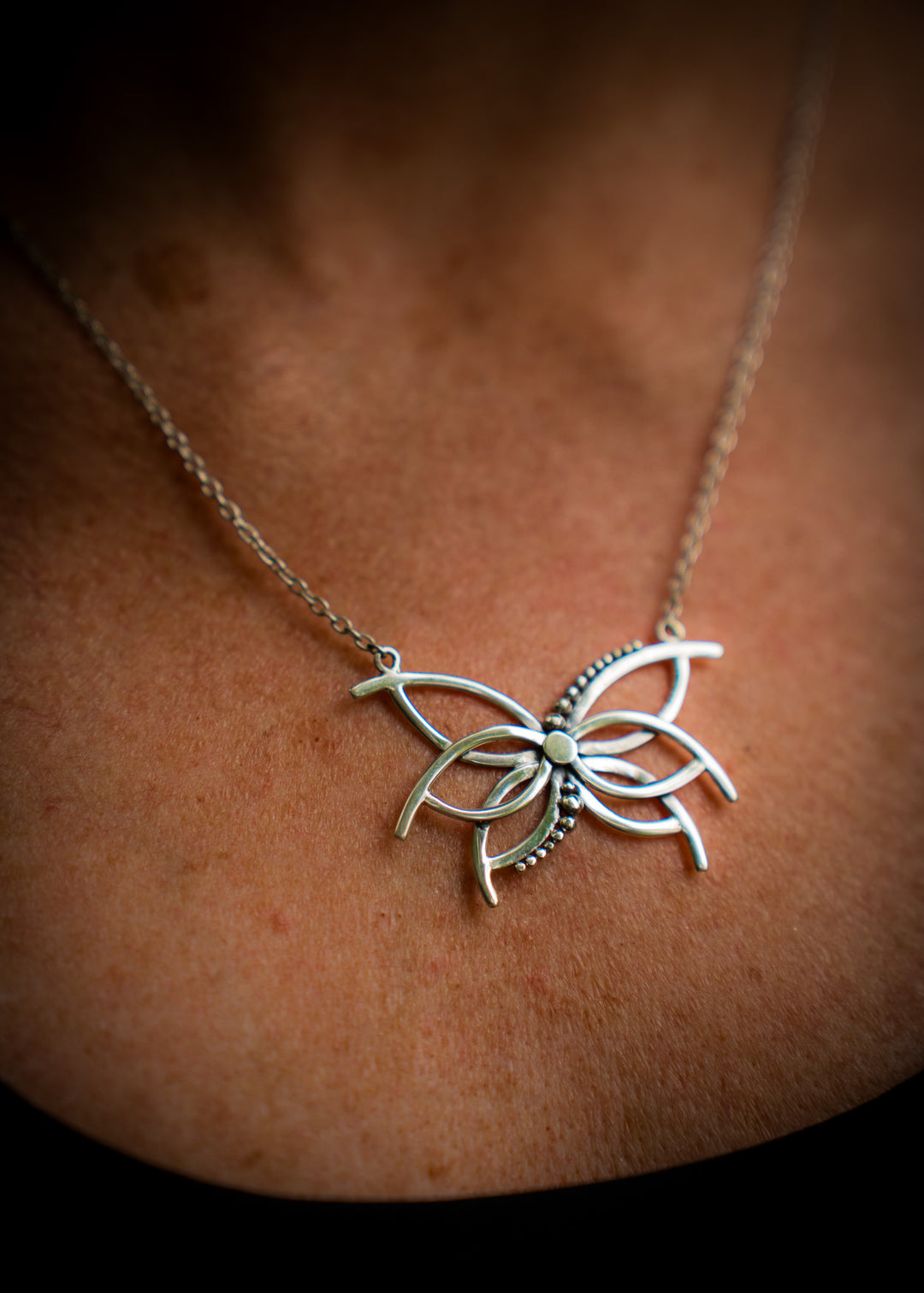 Firefly | Sterling Silver Winged Pendant | Mewali Meadows
