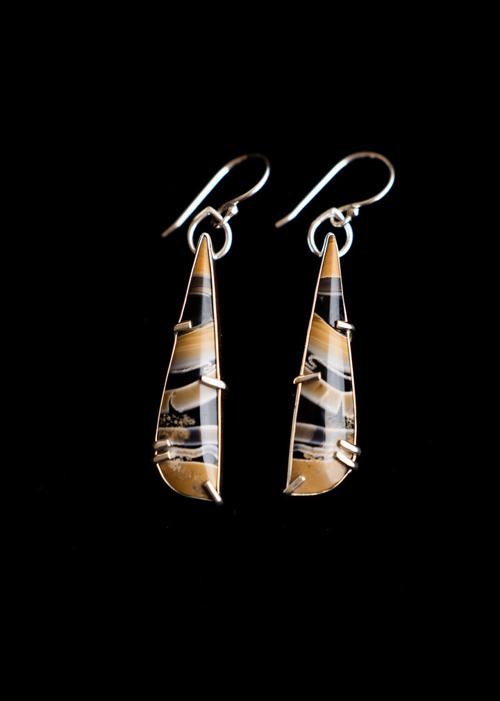 Fryite Jasper Long Teardrop Earrings
