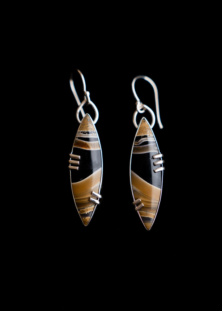 Fryite Jasper Marquise Earrings
