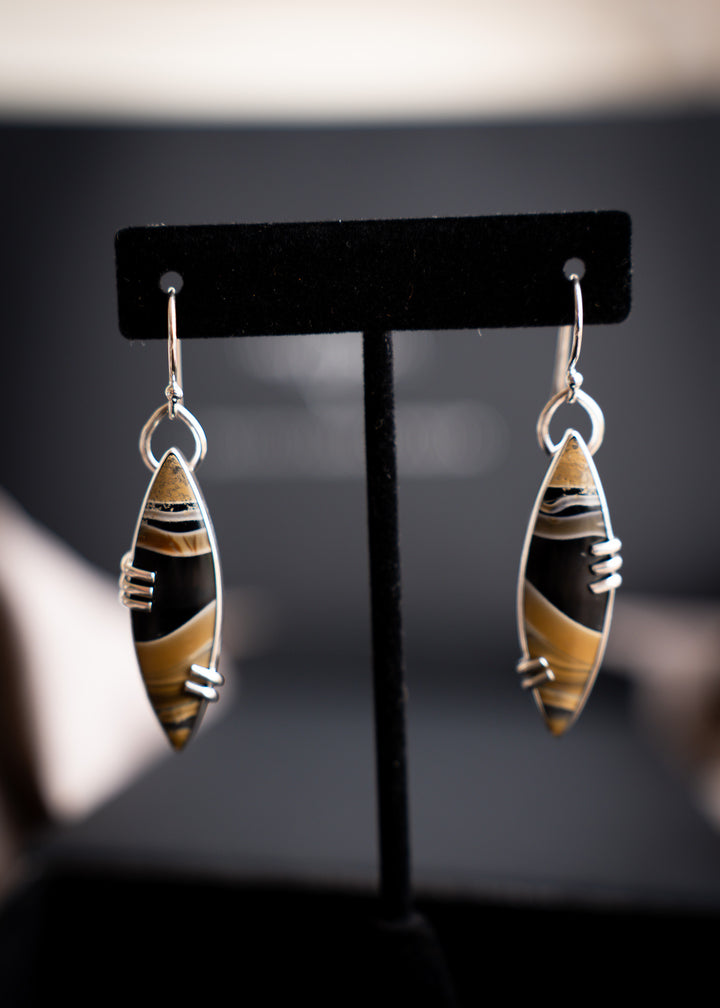 Fryite Jasper Marquise Earrings