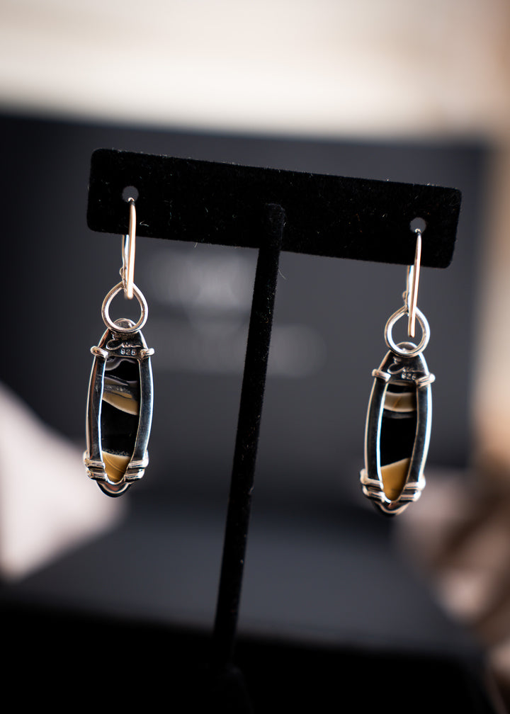 Fryite Jasper Oval Drop Earrings