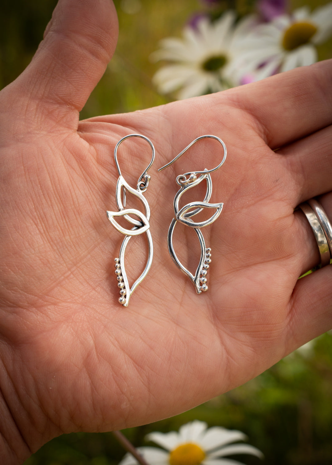 Gossamer | Sterling Silver Fairy Wing Earrings | Mewali Meadows