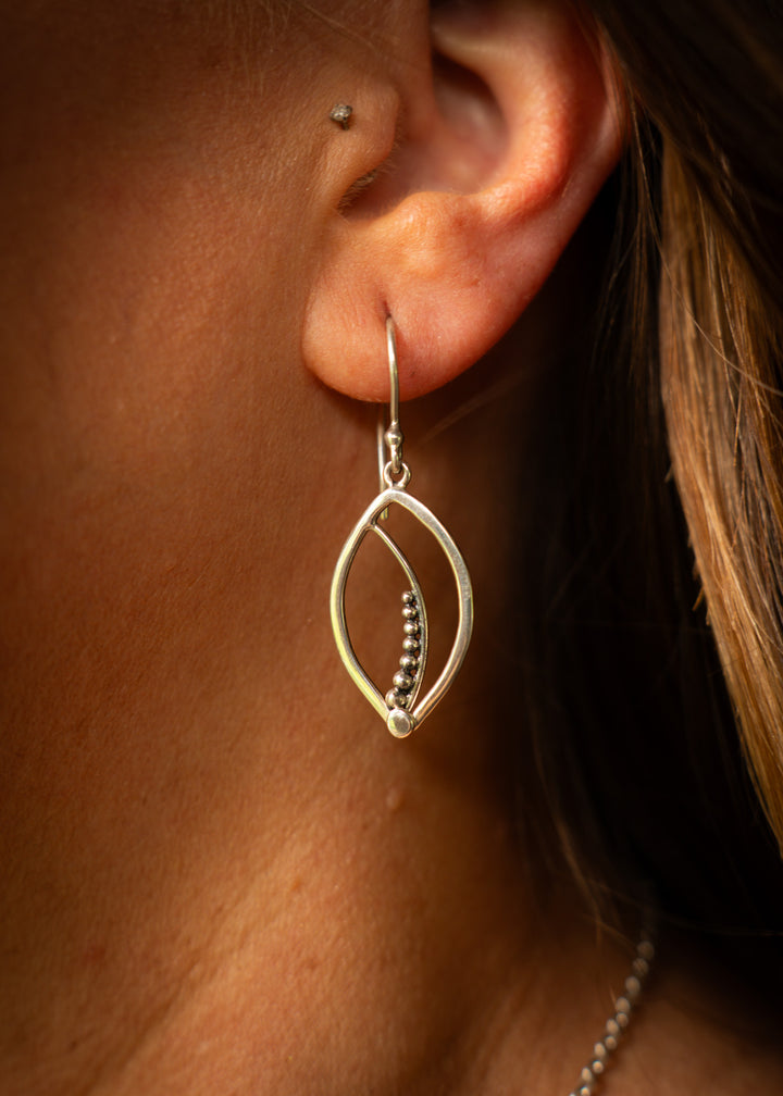 Juniper | Sterling Silver Marquise Earrings | Mewali Meadows
