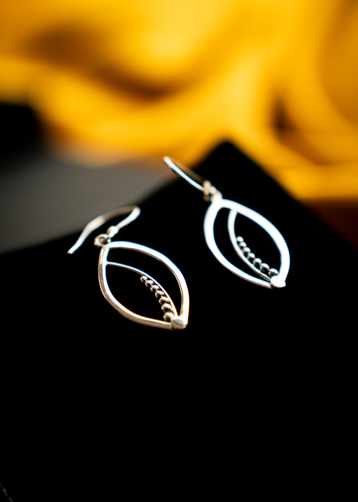 Juniper | Sterling Silver Marquise Earrings | Mewali Meadows