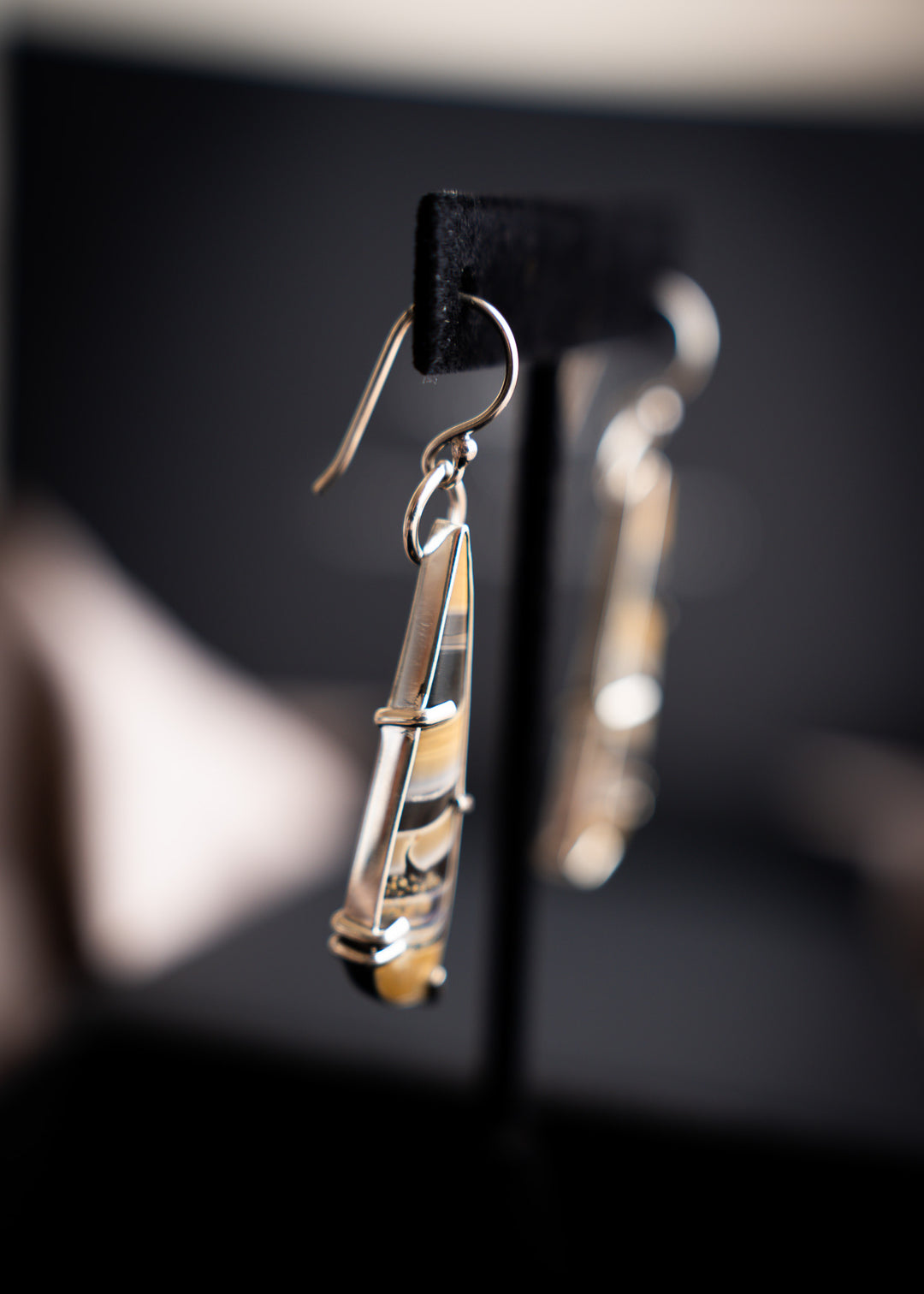 Fryite Jasper Long Teardrop Earrings