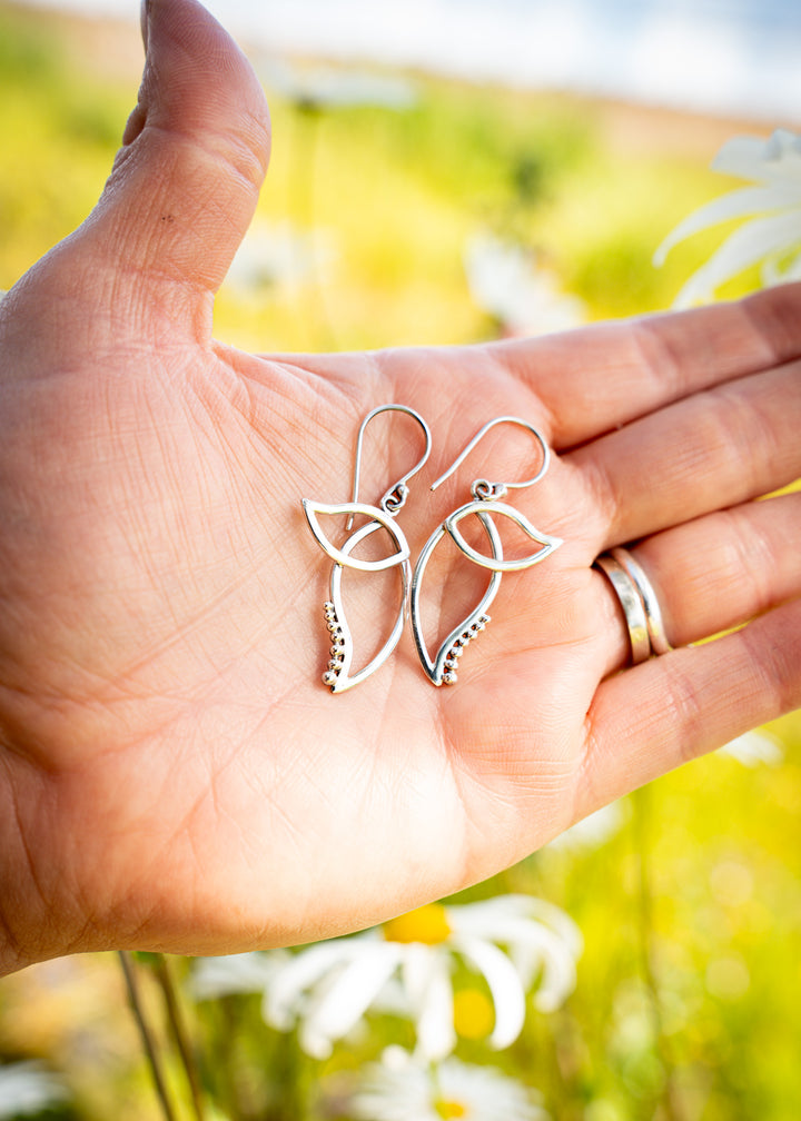 Luna | Sterling Silver Moth Wing Earrings | Mewali Meadows