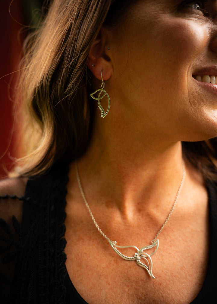 Luna | Sterling Silver Moth Wing Earrings | Mewali Meadows