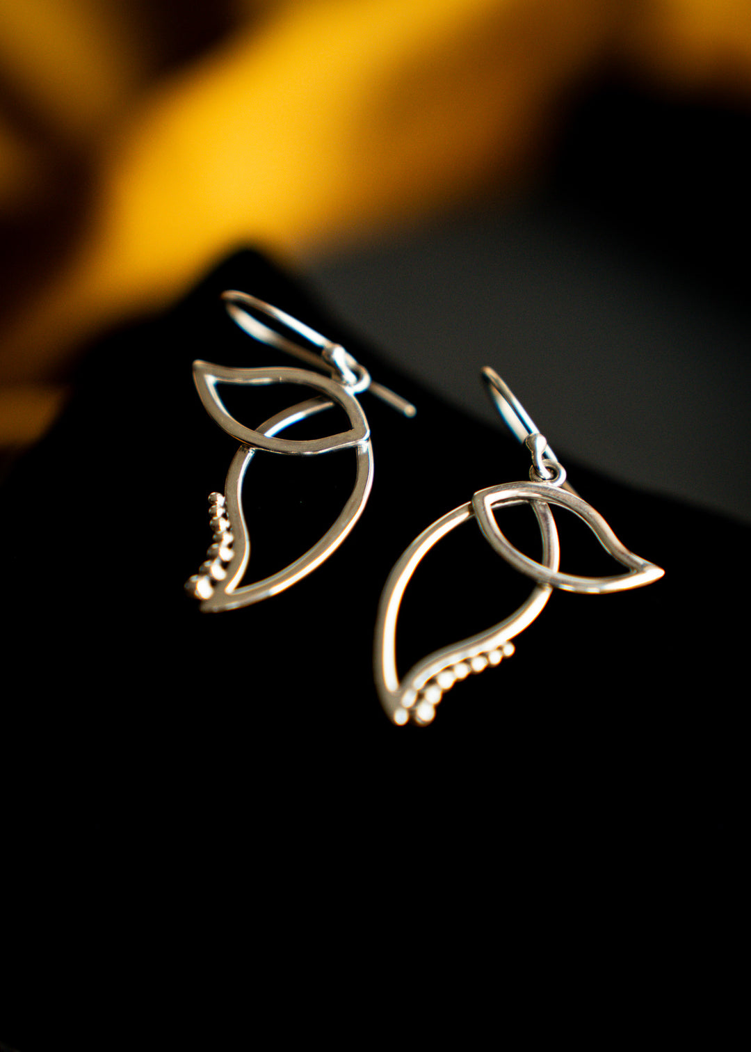 Luna | Sterling Silver Moth Wing Earrings | Mewali Meadows
