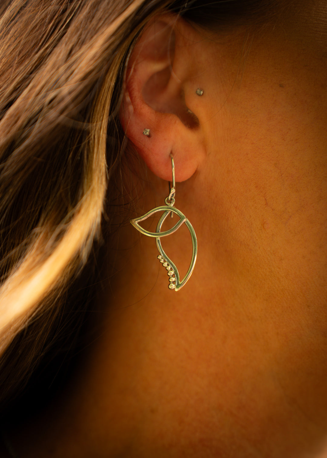 Luna | Sterling Silver Moth Wing Earrings | Mewali Meadows