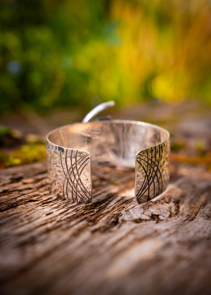 Custom Malachite Cuff - The Waxing Moon