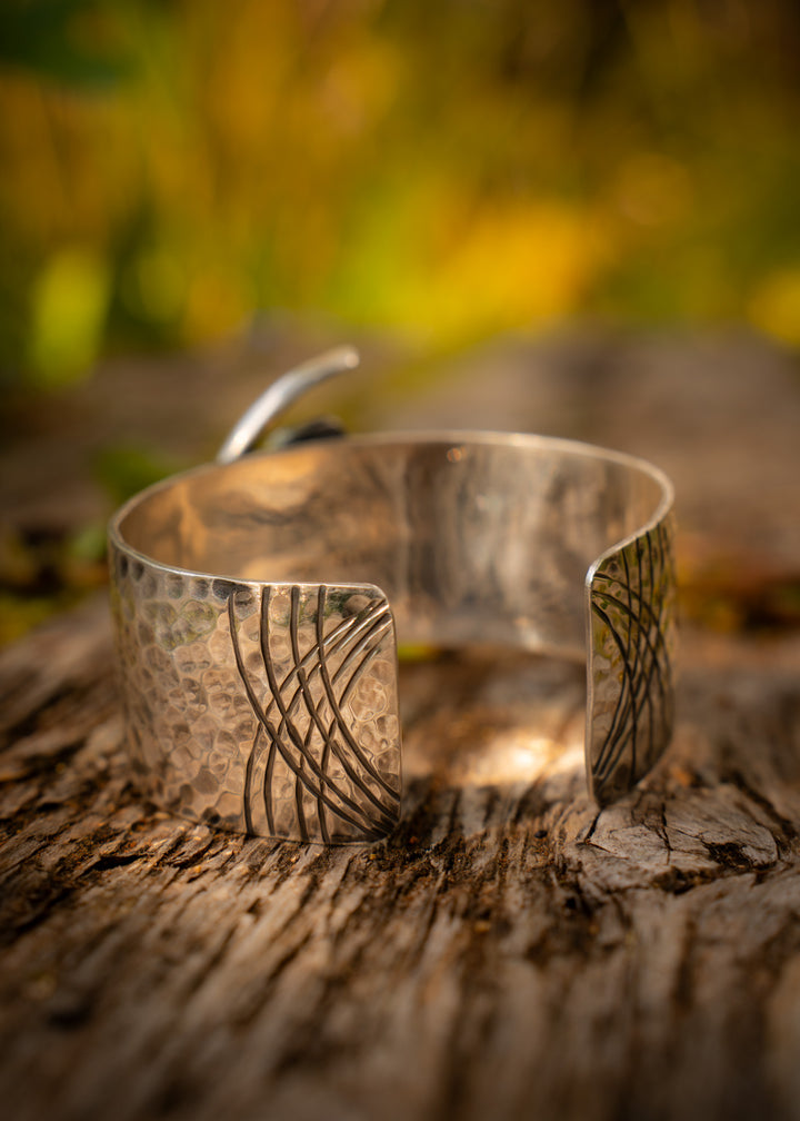 Custom Malachite Cuff - The Waxing Moon