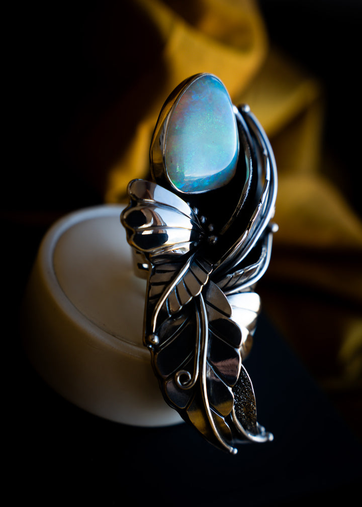 Pipe Opal Sterling Silver Heirloom Ring