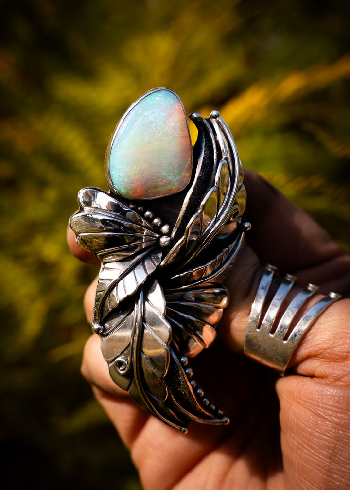 Pipe Opal Sterling Silver Heirloom Ring