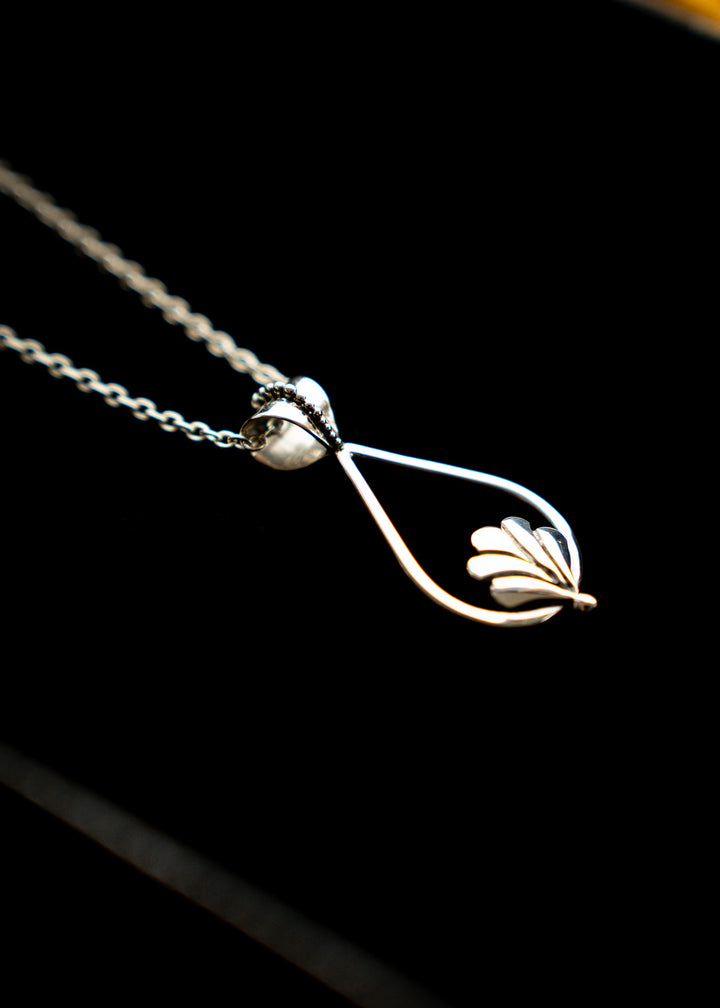 Padma | Sterling Silver Lotus Pendant | Mewali Meadows