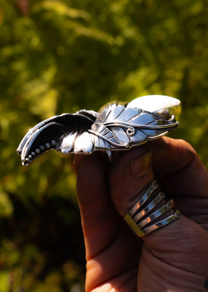 Pipe Opal Sterling Silver Heirloom Ring