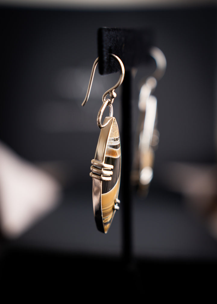 Fryite Jasper Marquise Earrings