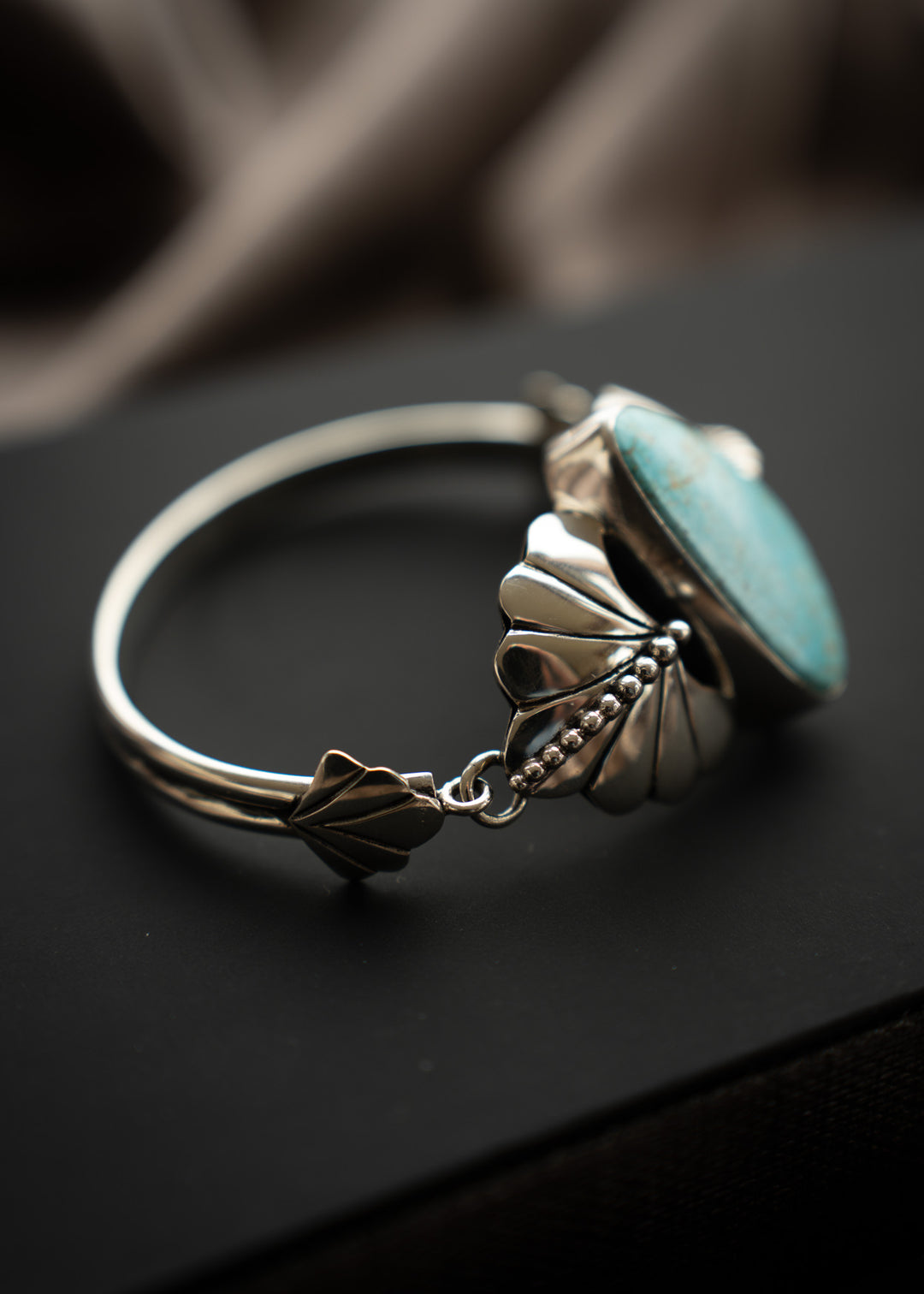 Stillwater Cuff - Medium - High Grade Natural #8 Turquoise