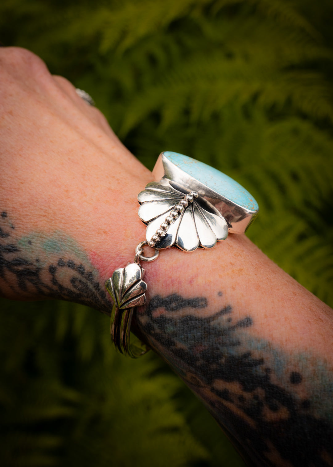 Stillwater Cuff - Medium - High Grade Natural #8 Turquoise