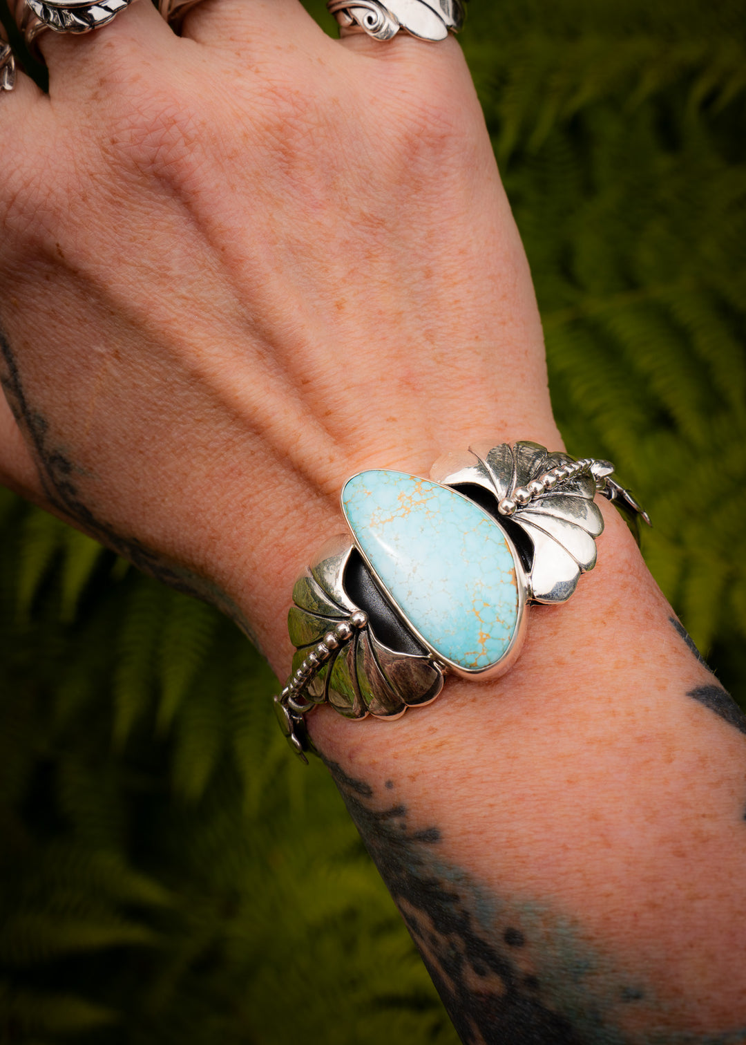 Stillwater Cuff - Medium - High Grade Natural #8 Turquoise