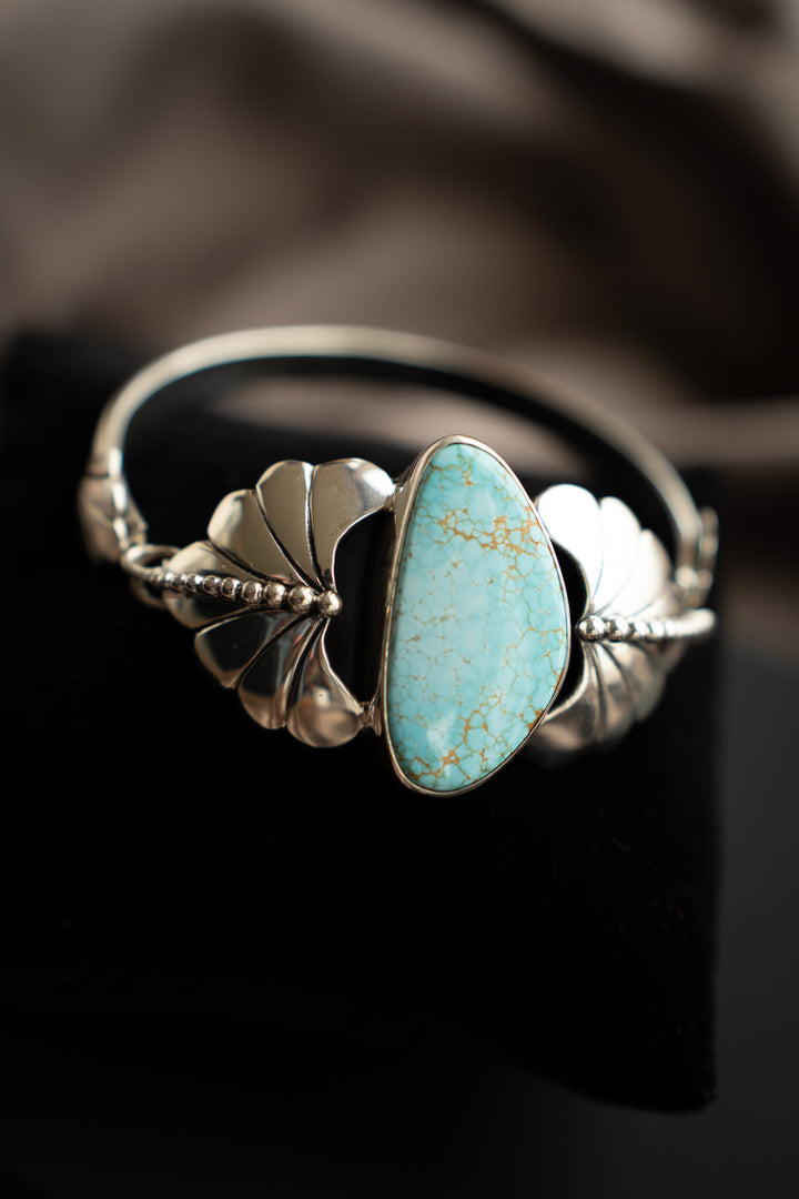 Stillwater Cuff - Medium - High Grade Natural #8 Turquoise