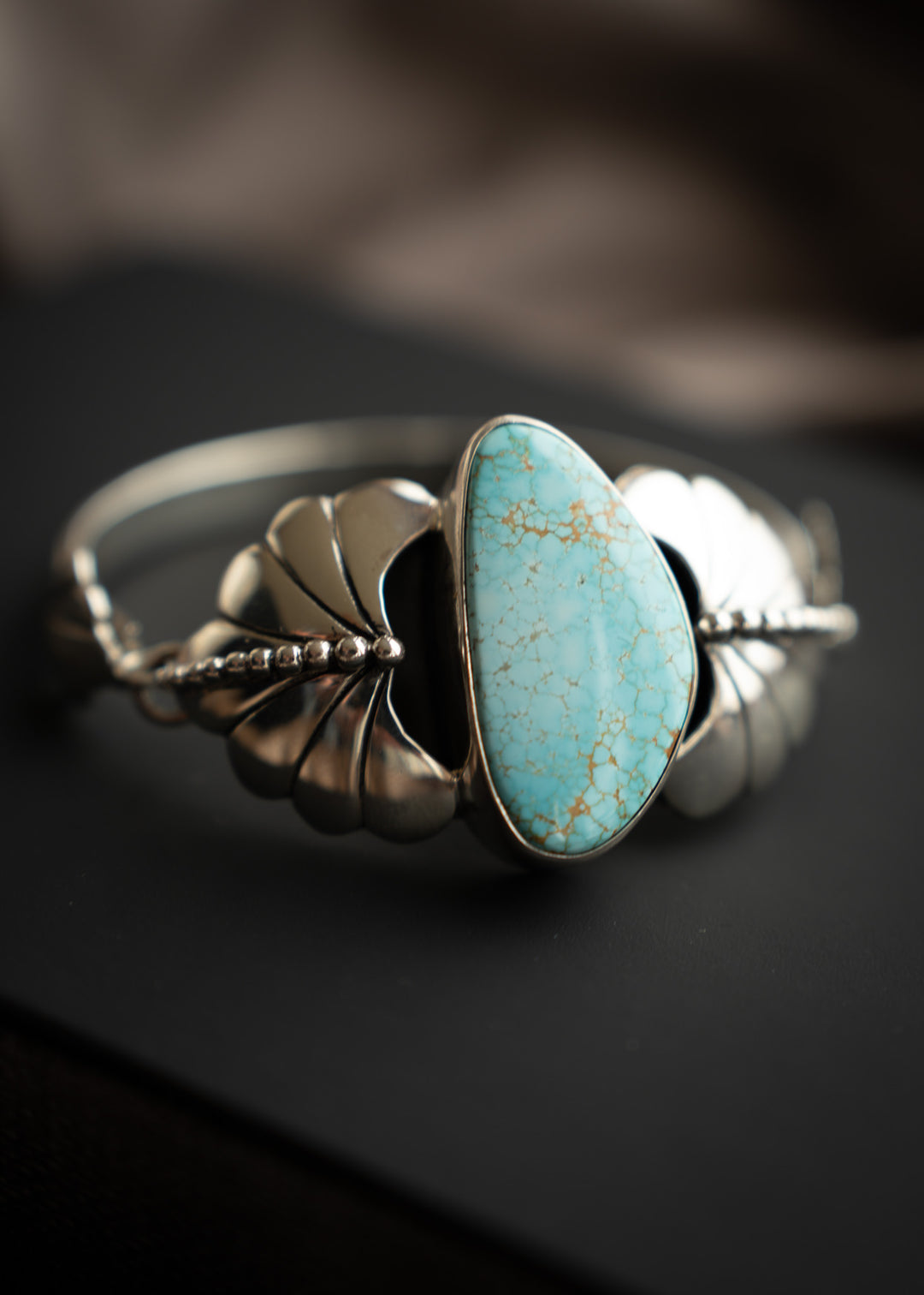 Stillwater Cuff - Medium - High Grade Natural #8 Turquoise