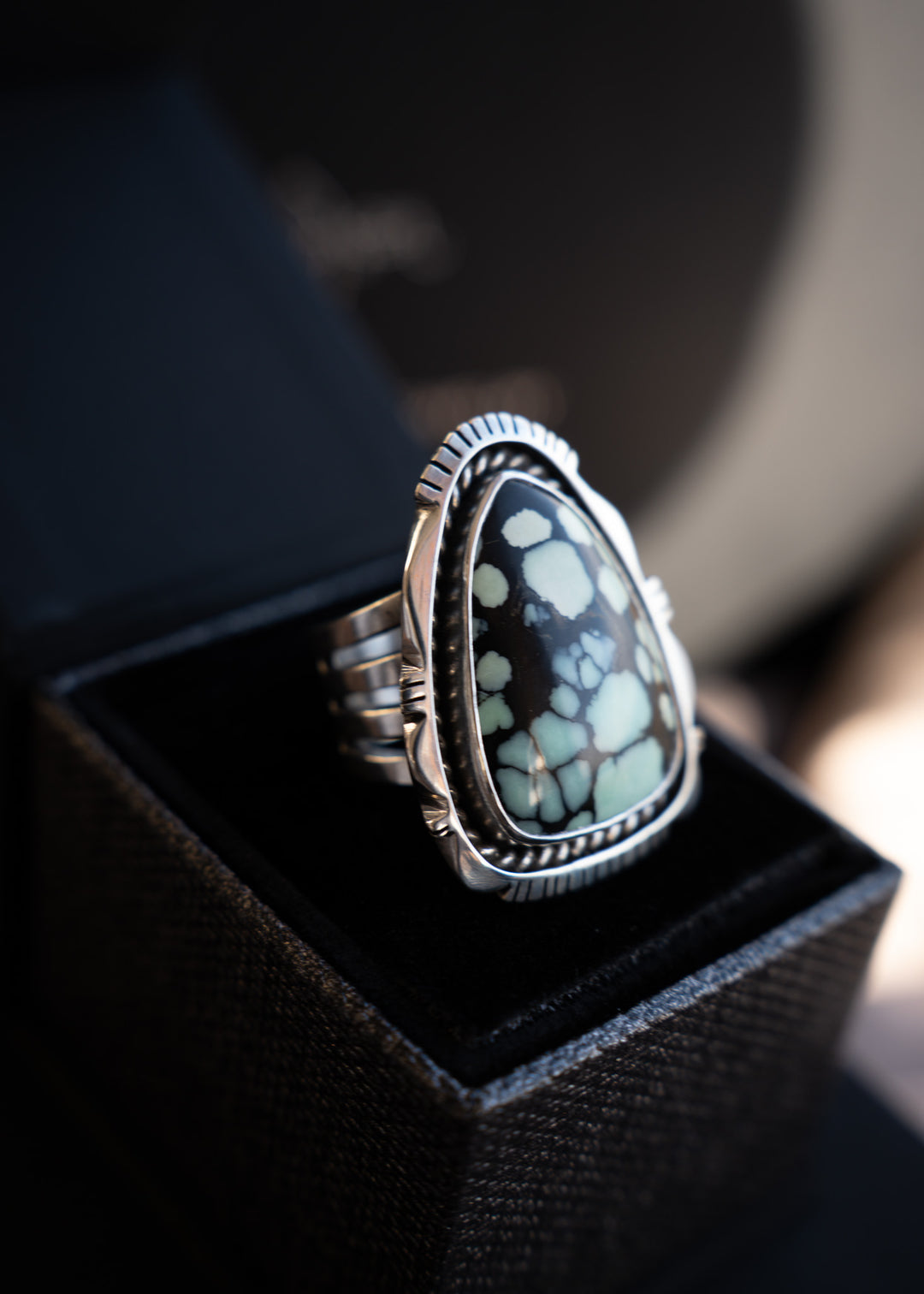 High Grade Desert Bloom Variscite Sterling Silver Heirloom Ring