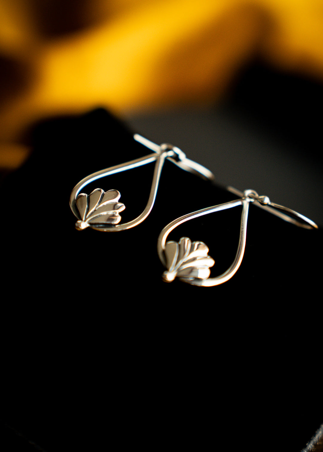 Waterlily | Sterling Silver Teardrop Earrings | Mewali Meadows