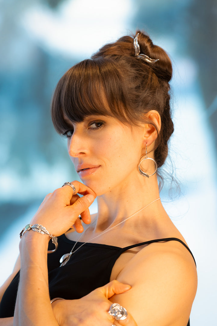 Whimsy Berry Leaf Hoops