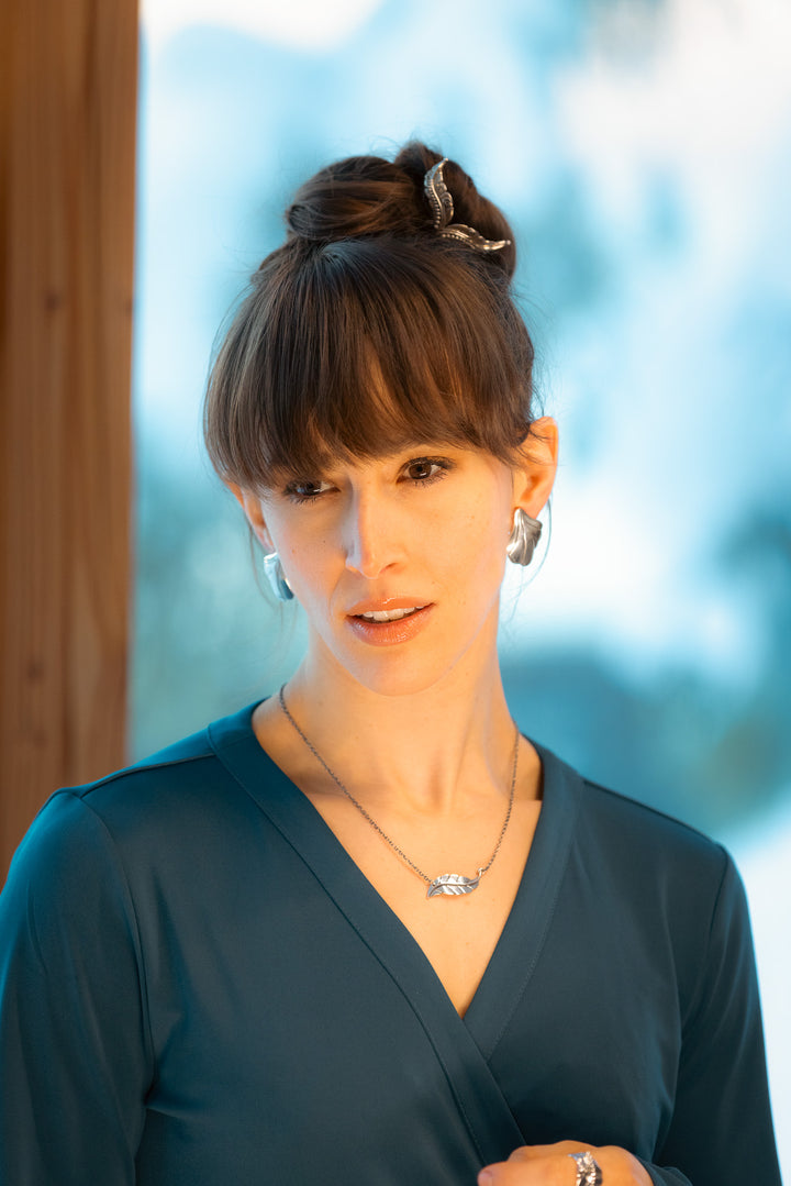 Evangeline Silver Post Earrings