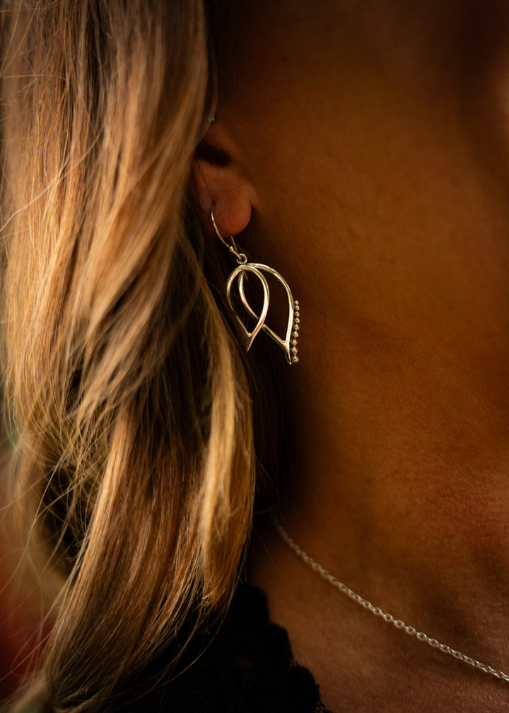 Wren | Sterling Silver Fairy Wing Earrings | Mewali Meadows