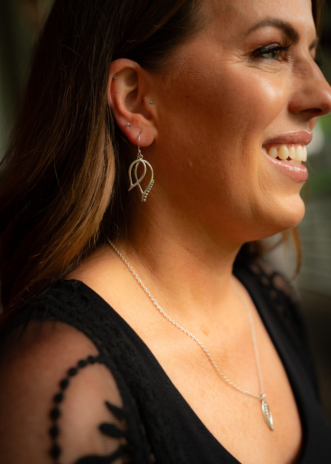 Wren | Sterling Silver Fairy Wing Earrings | Mewali Meadows