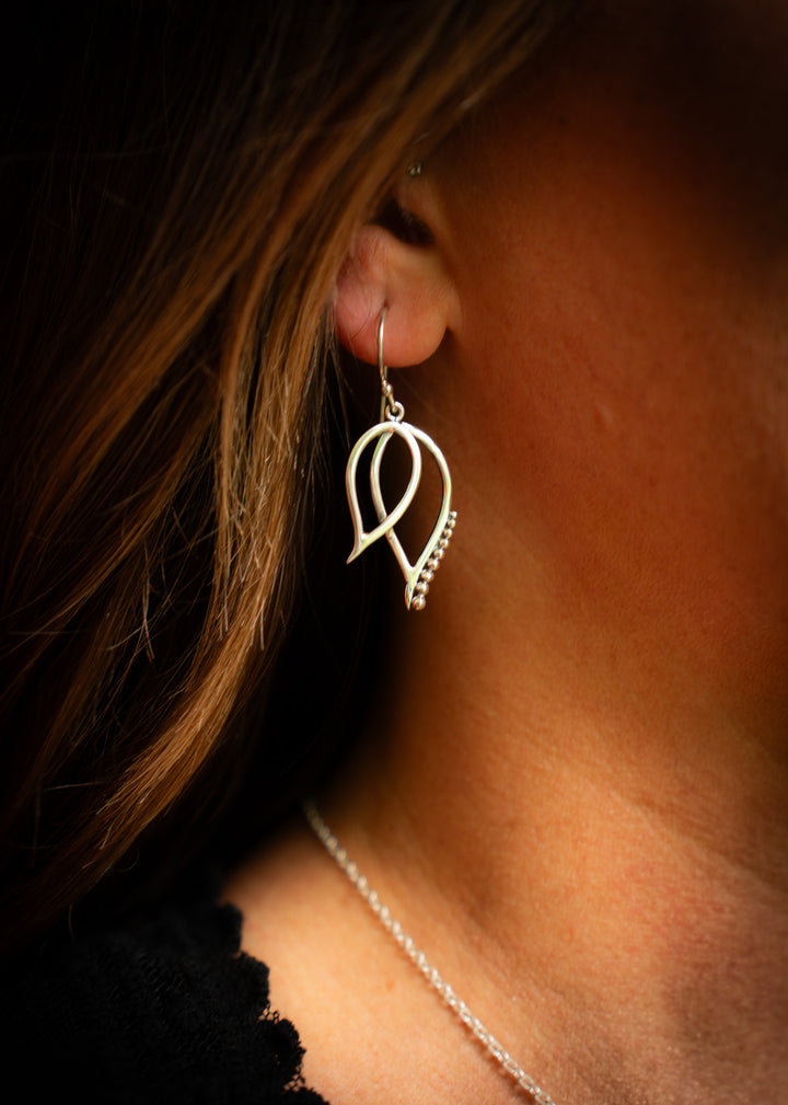 Wren | Sterling Silver Fairy Wing Earrings | Mewali Meadows
